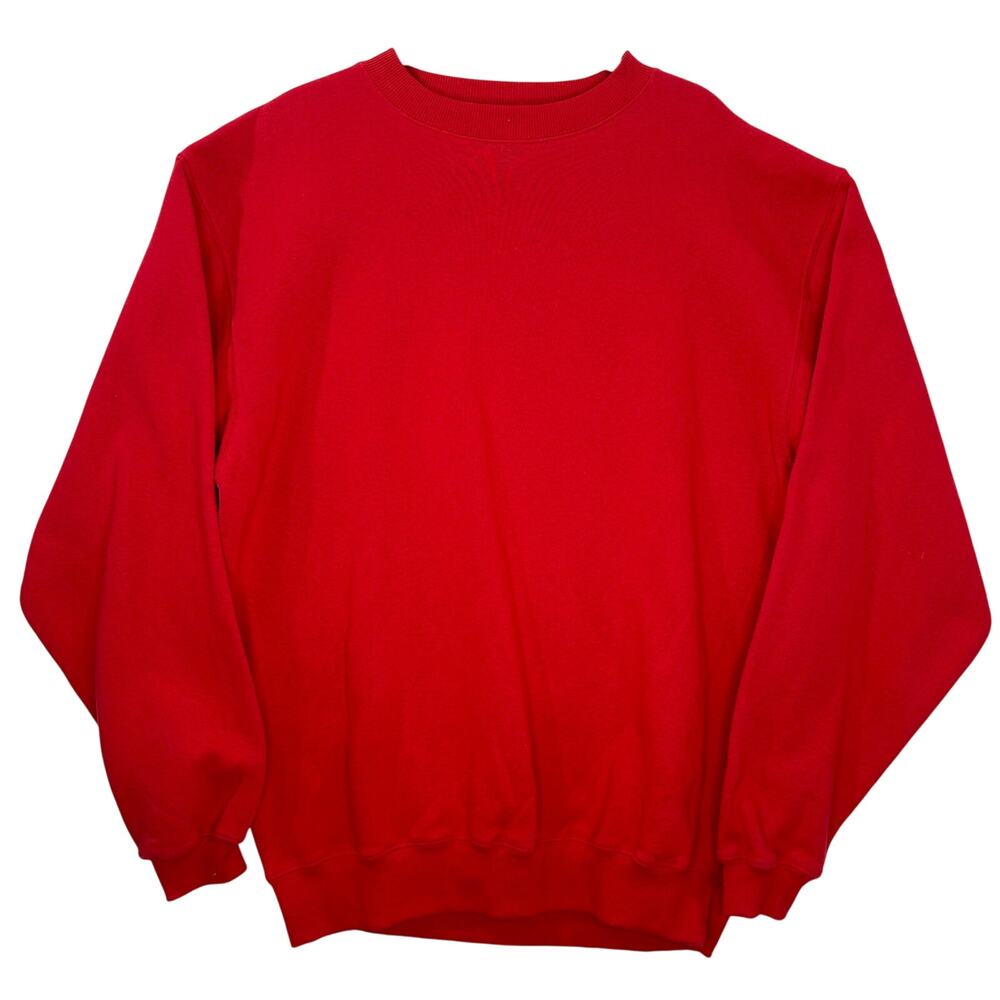Fox Racing Mens Size L Blank Sweatshirt NOS Red Crew Neck Long Sleeve Streetwear
